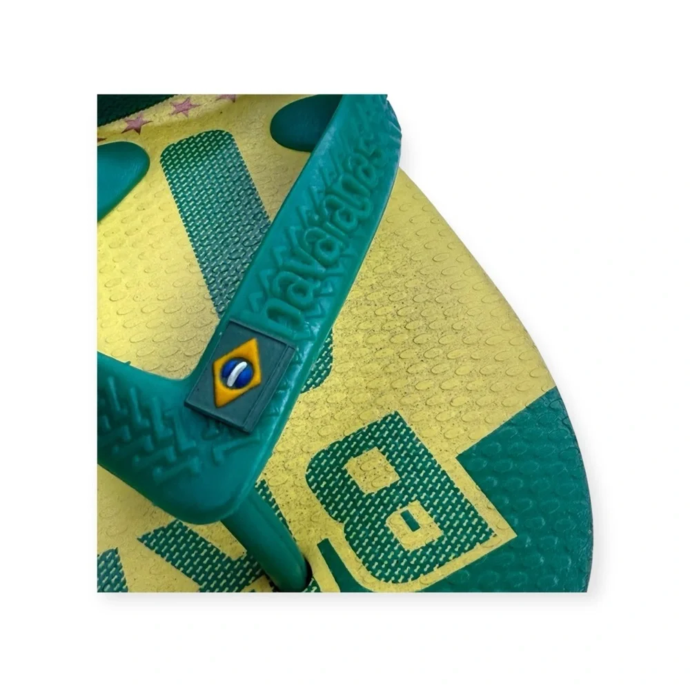 new Havaianas ✪ Ltd Ed FIFA World Cup Walker Sandal ✪ Brazil Yellow Green ✪ 6